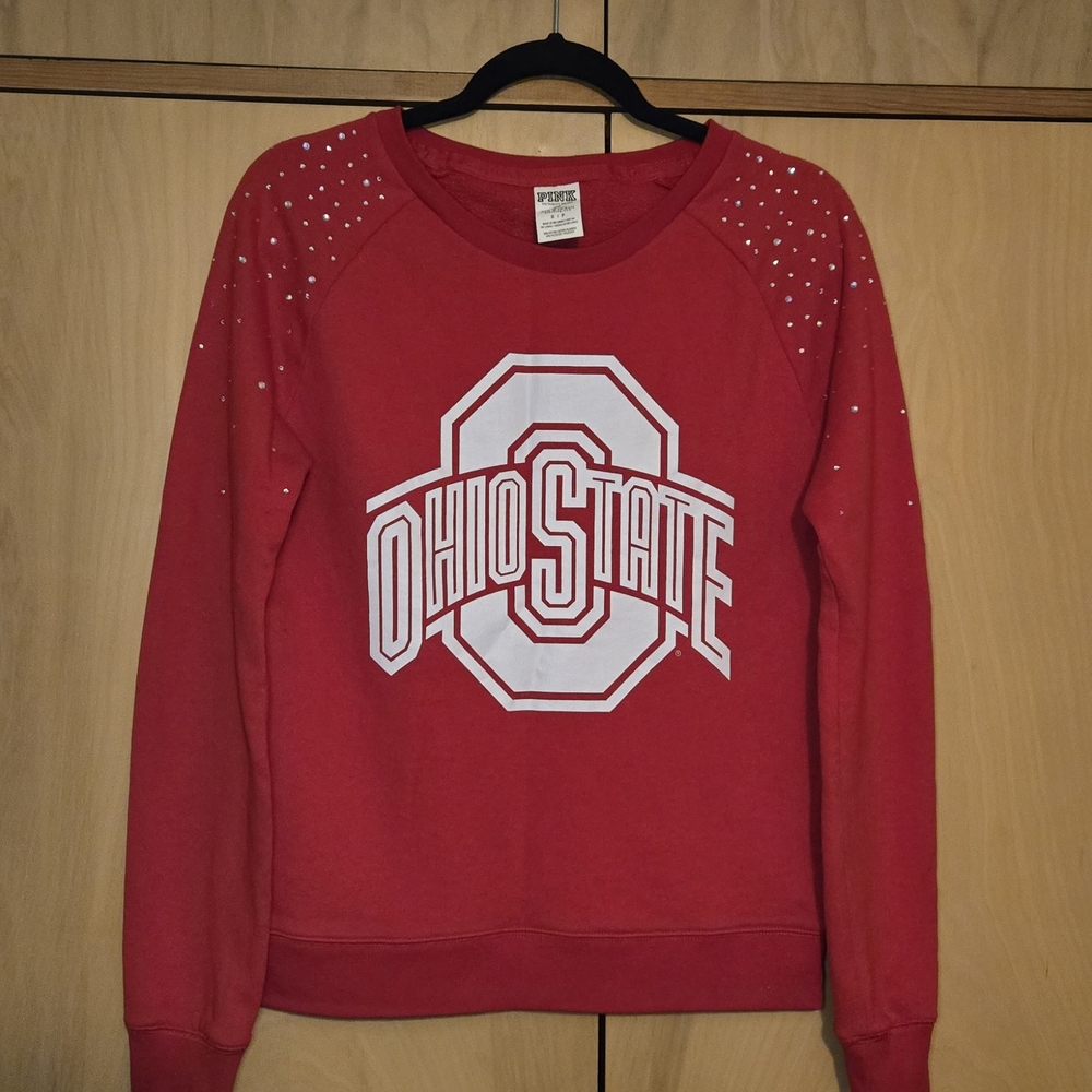 PINK Victoria's Secret Ohio State Rhinestone Sweatshirt